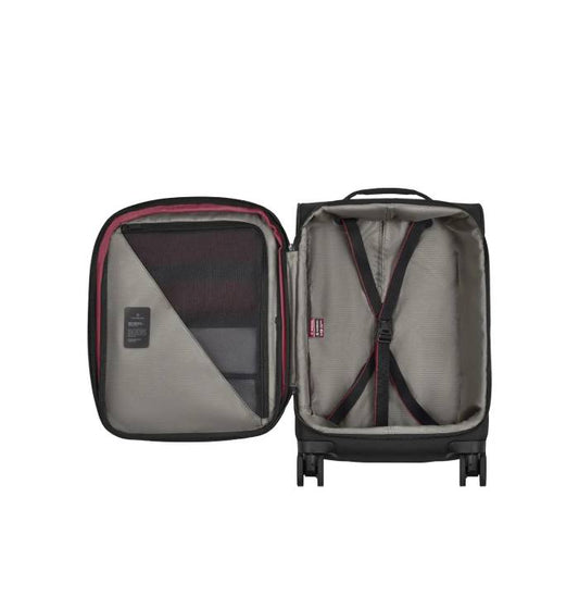 Valise cabine souple extensible à 8 roues Crosslight Frequent Flyer - Noire