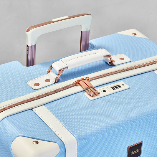 Ensemble 3 pièces vintage à coque rigide - Bleu ciel