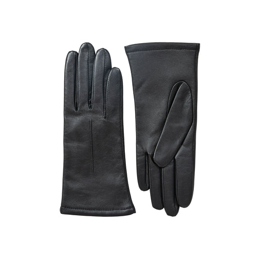 Gants en cuir monopoint pour femme - NOIR / S